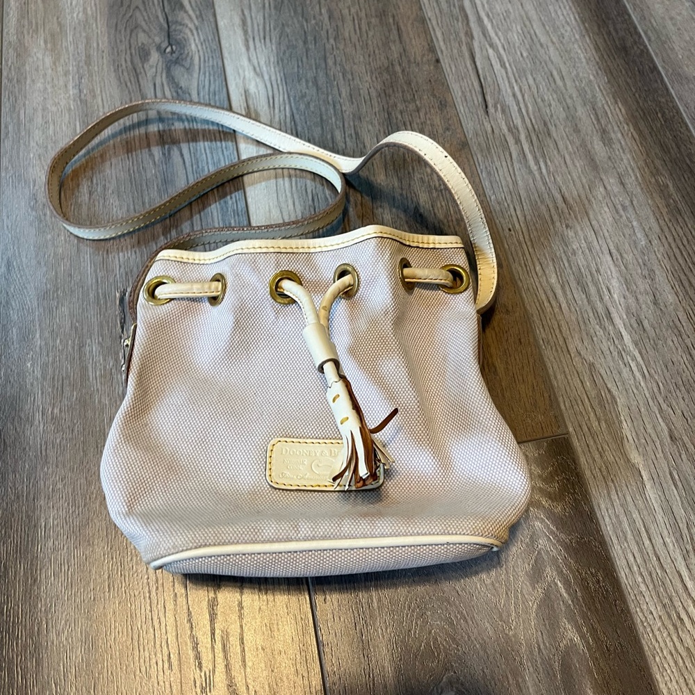 Vintage Dooney & Bourke Mini Canvas Bucket Bag